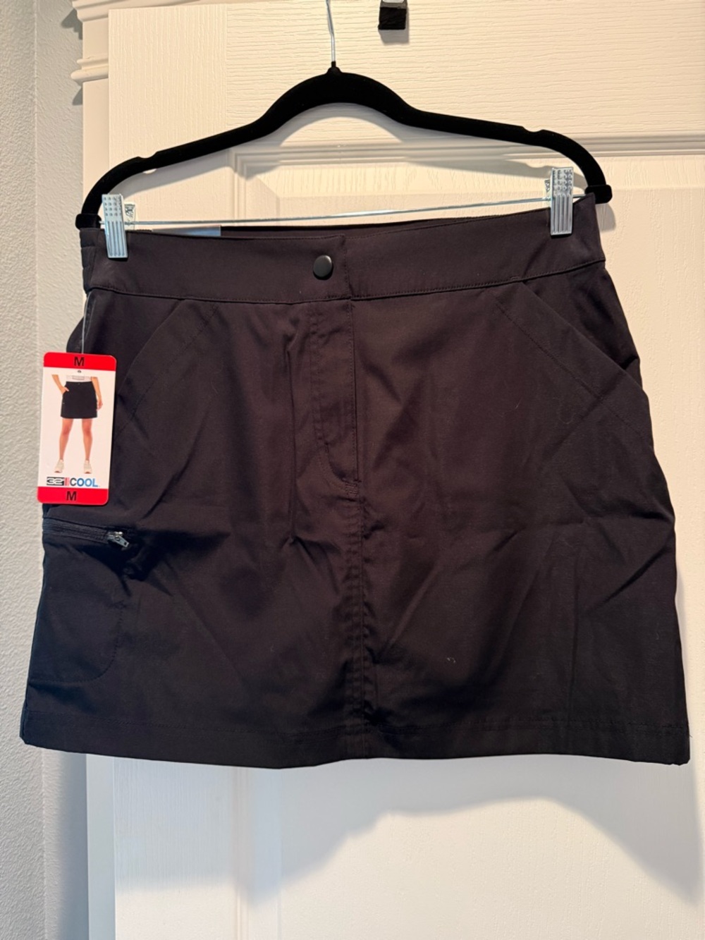 32 Degrees Black Active Skort with Zip Pocket Size M NWT